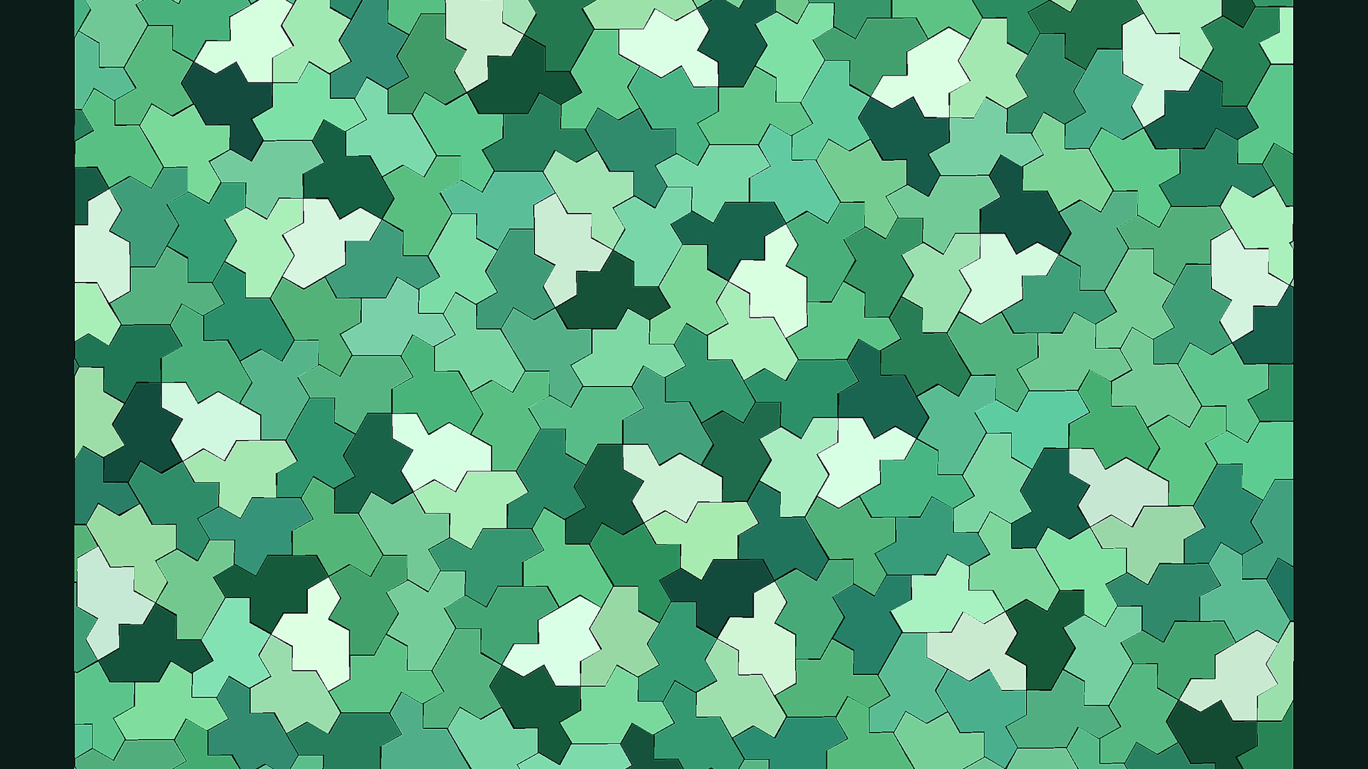 Periodic grid versus aperiodic monotile floor comparison